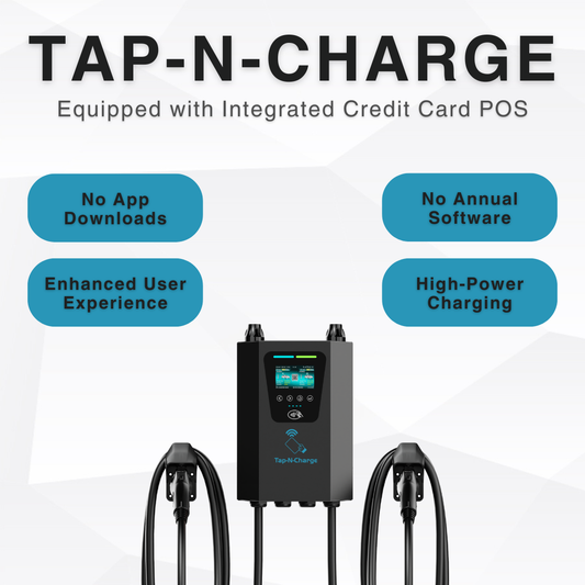 Tap-N-Charge™ | 80A Dual-Plug Commercial EV Charger
