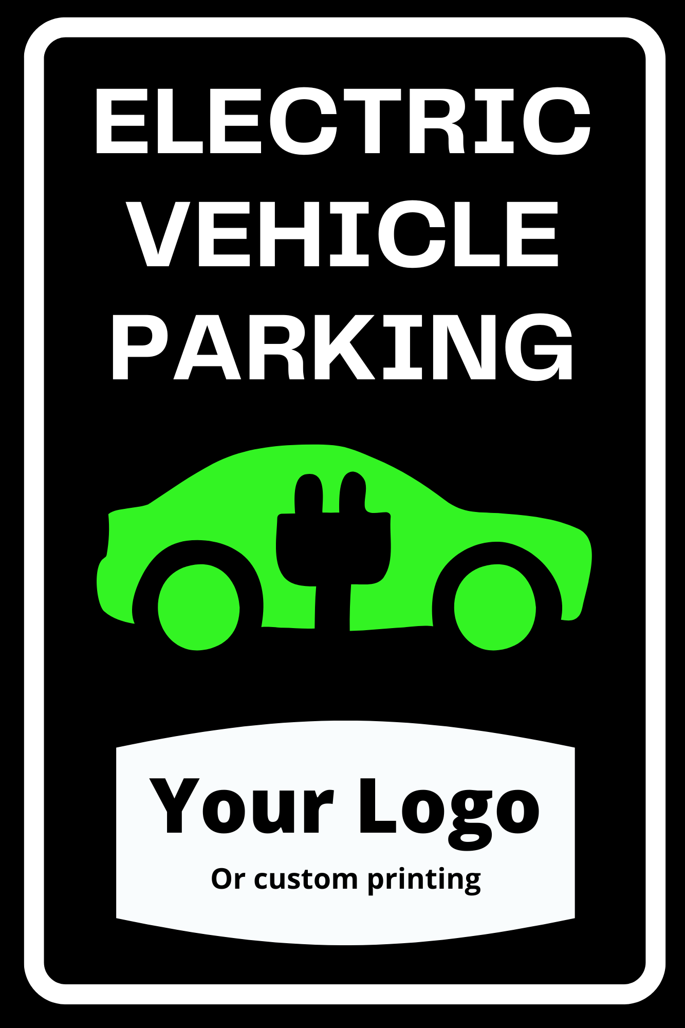 Deluxe EV Charging Parking Sign - Customized