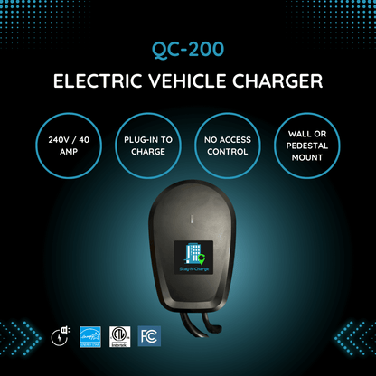 QC-200 Level 2 Electric Vehicle (EV) Charger 40 AMP