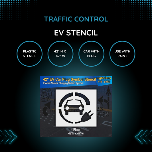 EV Charging Parking Space Stencil - Purchase