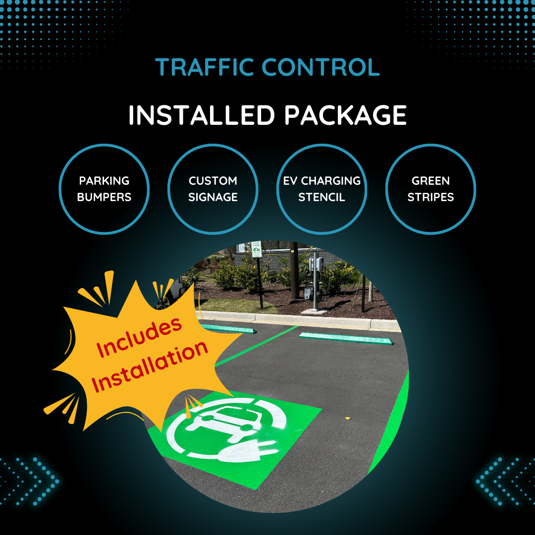 Stay-N-Charge Deluxe Traffic Control Package Installed - Dual Stall - without Charger Install