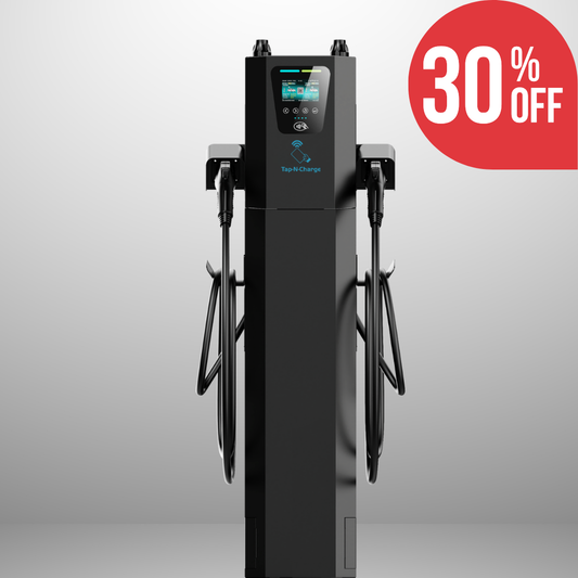 Tap-N-Charge™ | 80A Dual-Plug Commercial EV Charger (NACS & J1772) | Pre-Purchase Deal