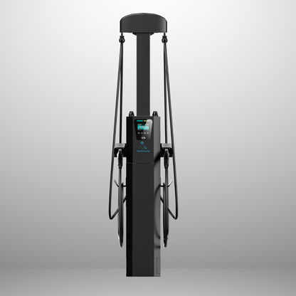 Tap-N-Charge™ | 80A Dual-Plug Commercial EV Charger (NACS & J1772) - Premium Pedestal
